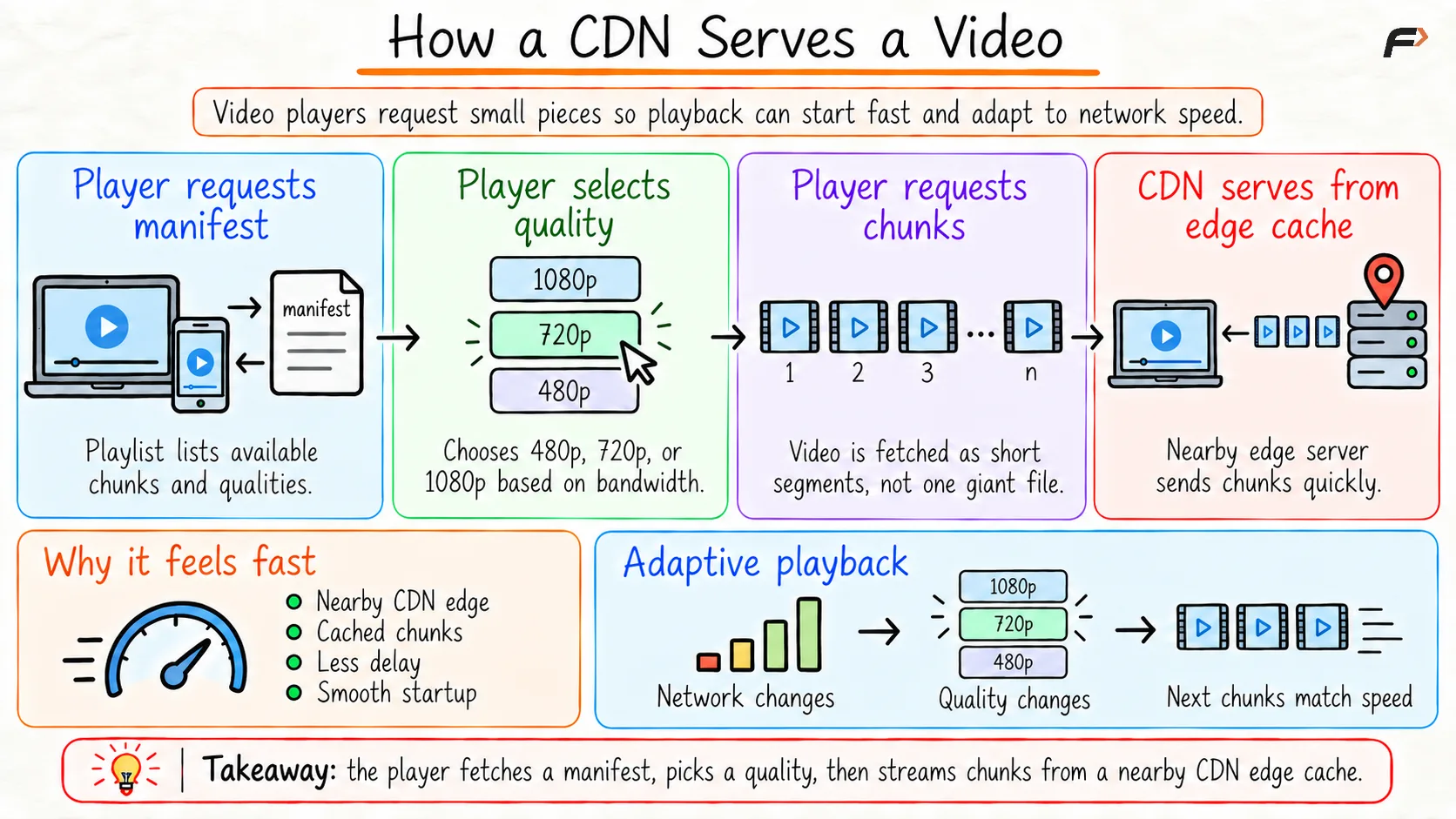 How a CDN Serves a Video