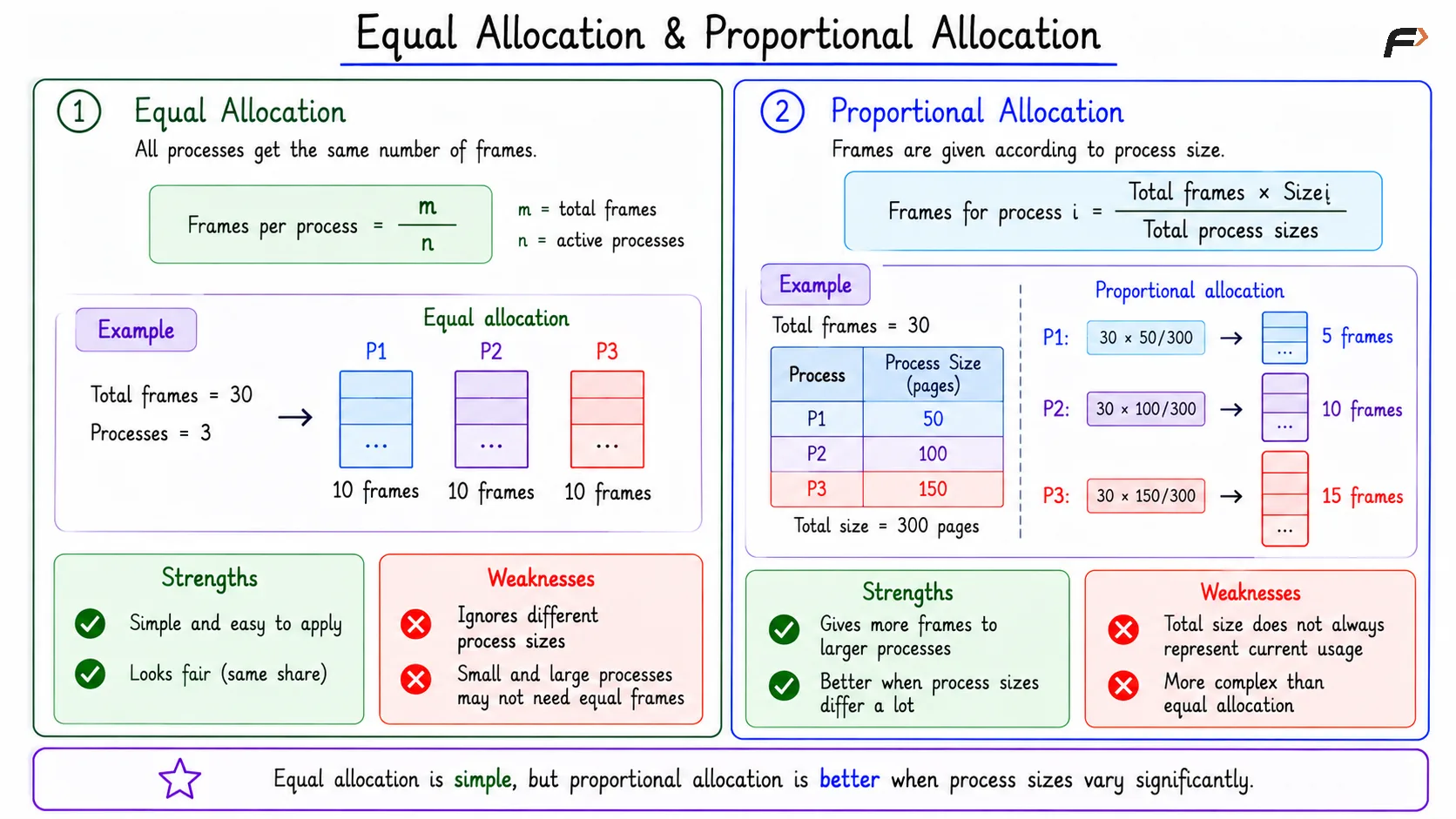 Equal Allocation & Proportional Allocation