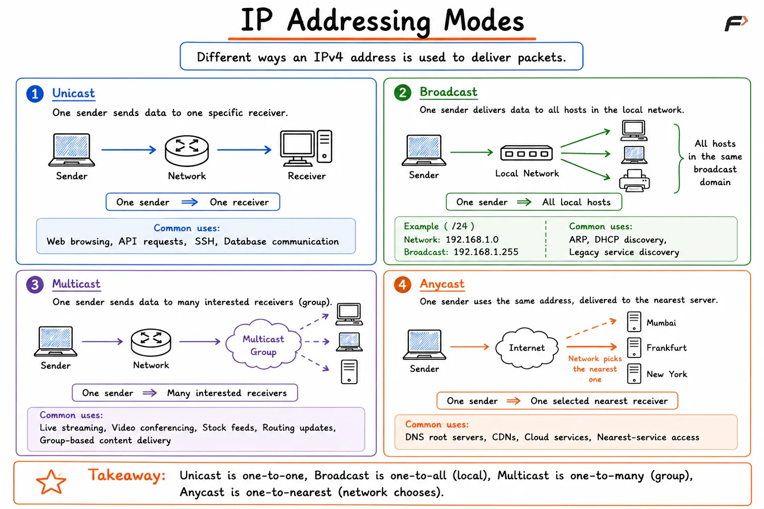 IPv4 Addressing Modes