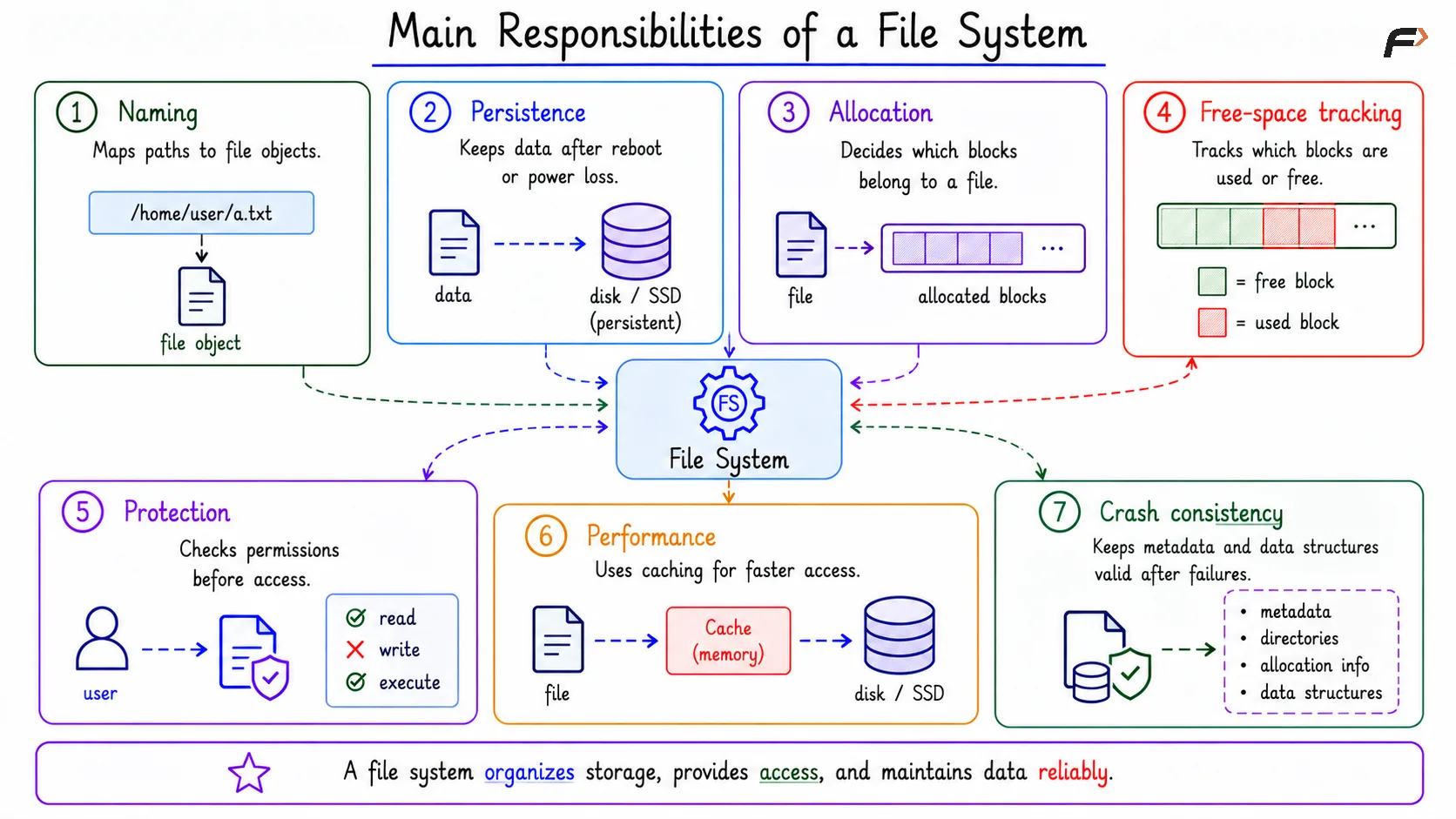 Main Responsibilities of a File System
