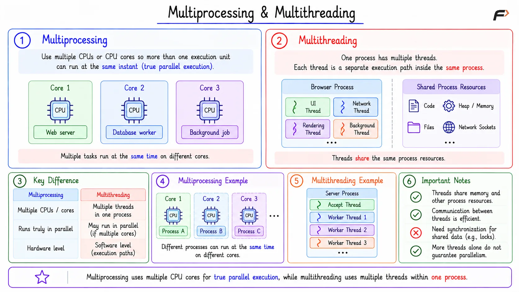Multiprocessing & Multithreading
