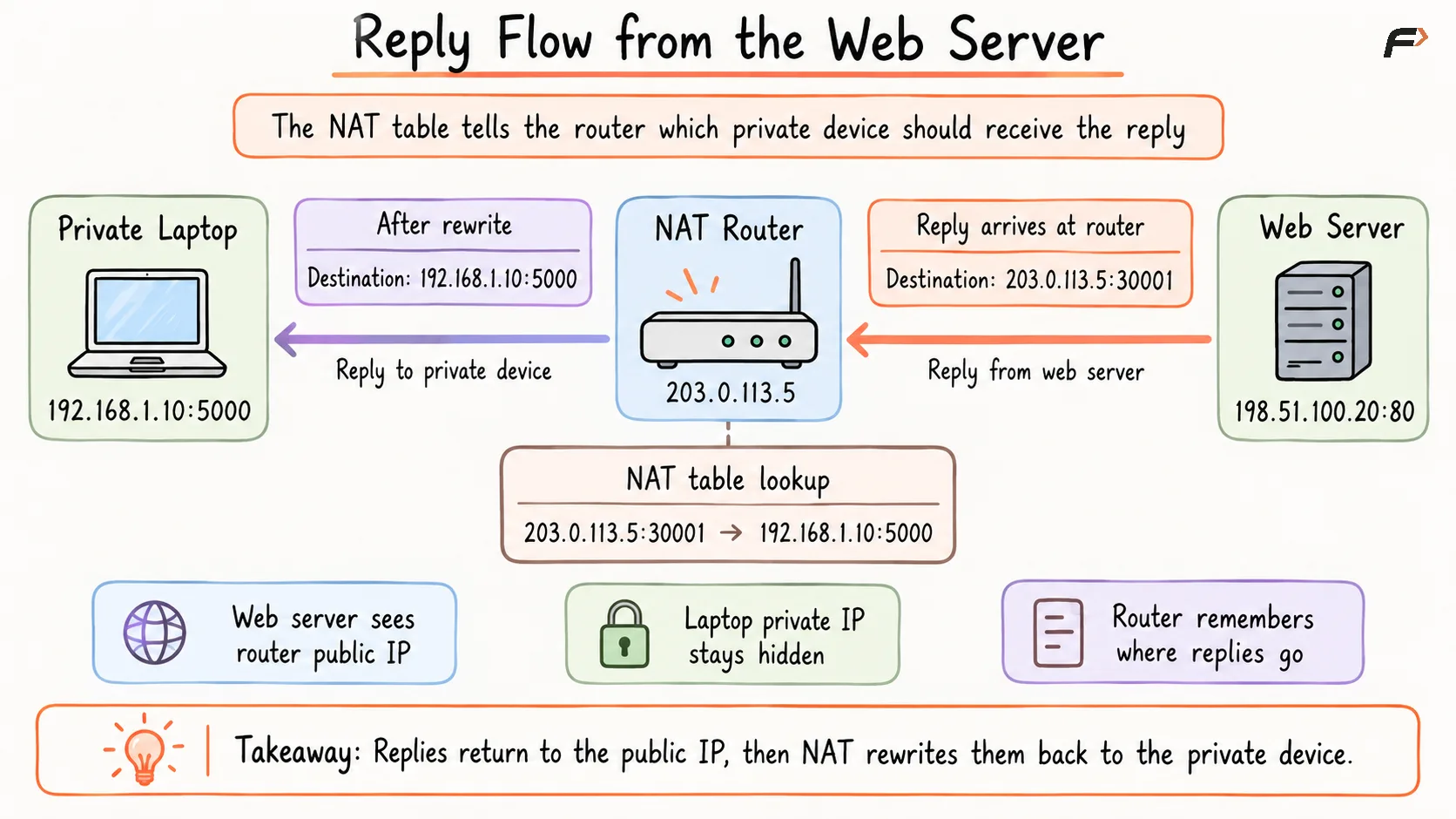 Reply Flow from the Web Server
