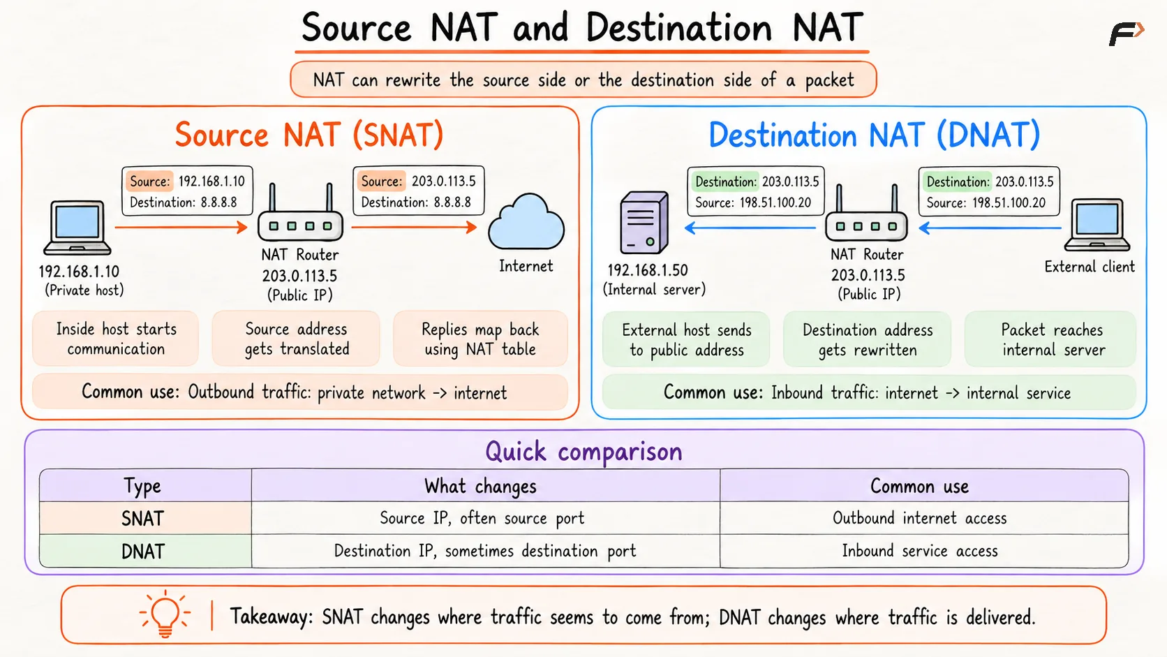 Source NAT and Destination NAT