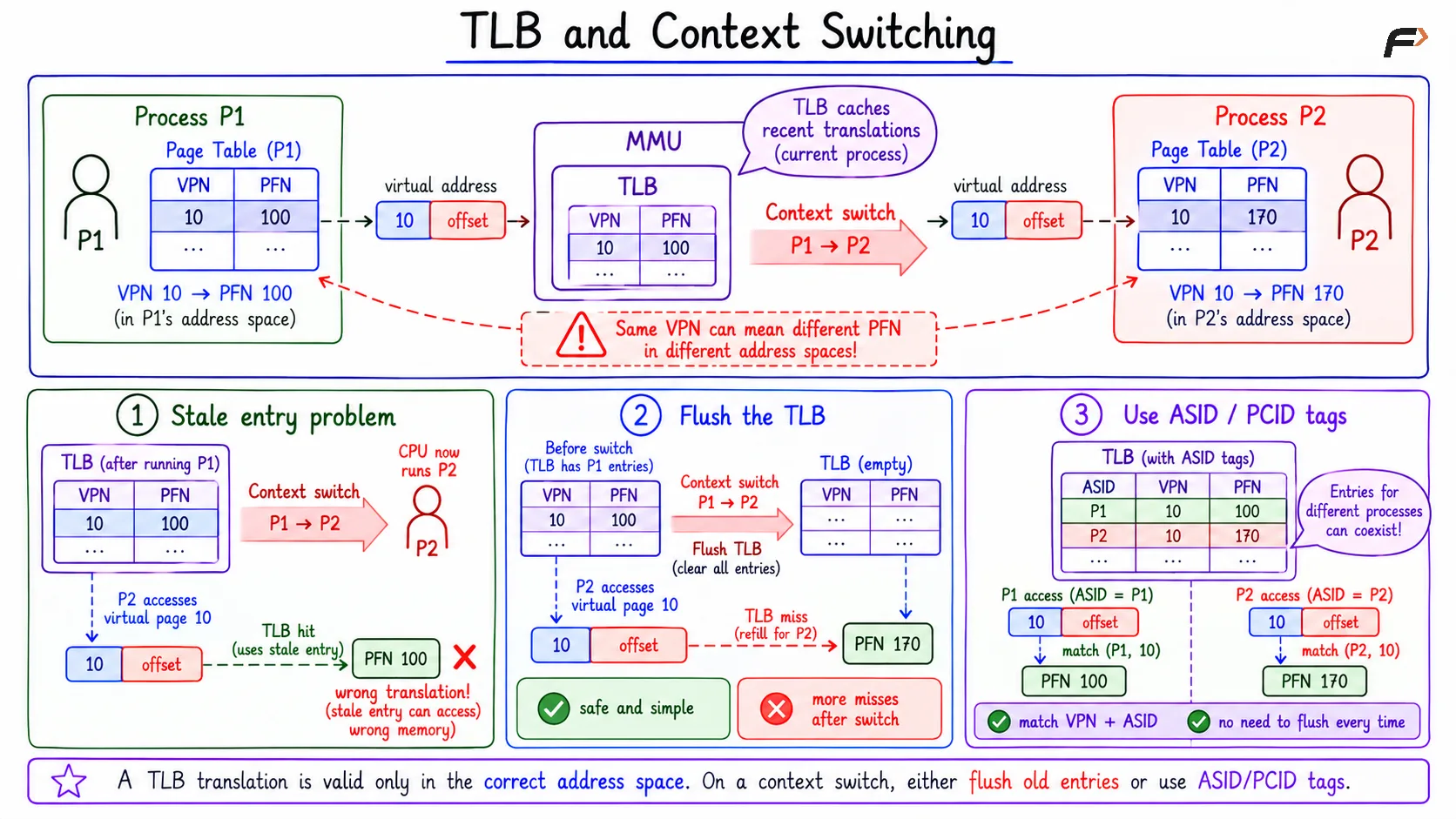TLB and Context Switching