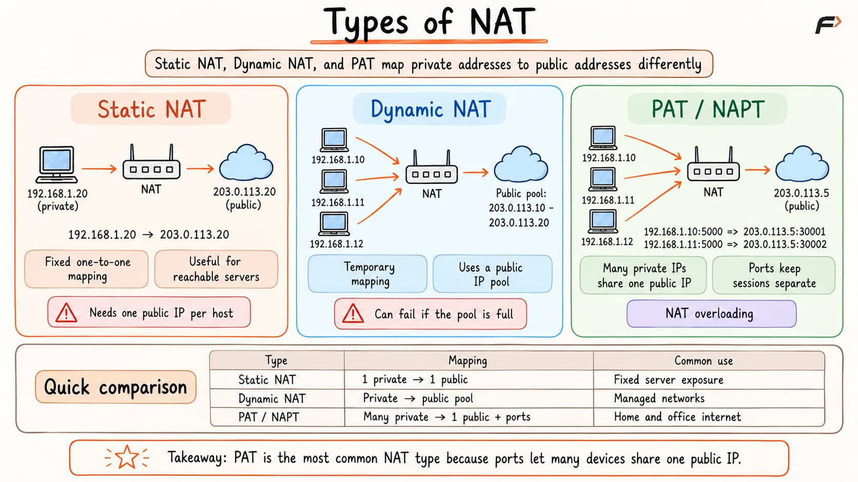Types of NAT